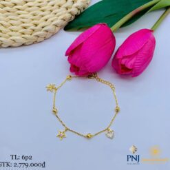 Lắc chân đính phụ kiện PNJ