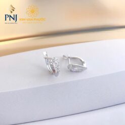 BÔNG TAI VÀNG TRẮNG PNJ 10K