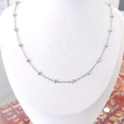 DÂY CHUYỀN XỎ BI VÀNG TRẮNG PNJ 10K