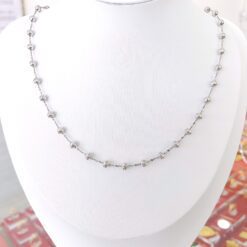 DÂY CHUYỀN XỎ BI VÀNG TRẮNG PNJ 10K
