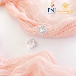 BÔNG TAI VÀNG TRẮNG PNJ 10K