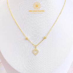 DÂY CHUYỀN LIỀN MẶT TRÁI TIM VÀNG 14K(610)