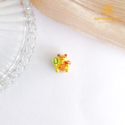 Charm mèo thần tài vàng 24k