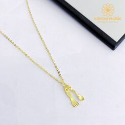 DÂY CHUYỀN NỮ VÀNG 14K(610)- MẶT THIẾT KẾ