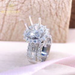 VÕ NHẪN KIM CƯƠNG THIÊN NHIÊN- Ổ HỘT 7.2-9.0 mm