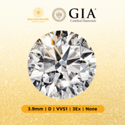 GIA 3.9mm D VVS1 3Ex None