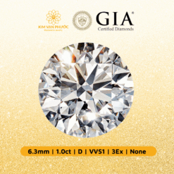 GIA 6.3mm 1.0ct D VVS1 3Ex None
