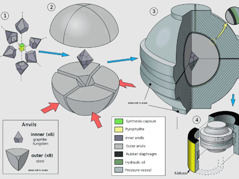 Mô phỏng quá trình kết tinh carbon trong HPHT.